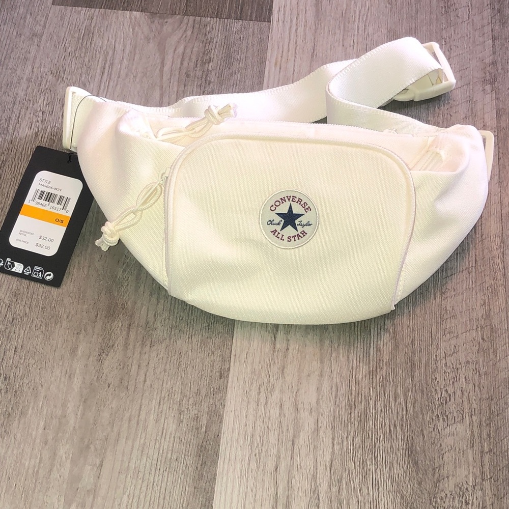 Converse Nylon Go To Sling Waist Bag Crossbody Bag Color Egret Unisex NWT